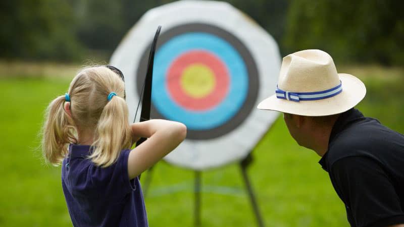 Archery at Haddon Hall, Derbyshire